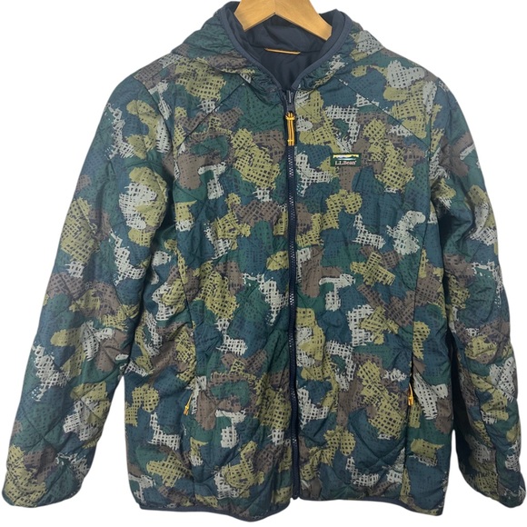 L.L. Bean Camouflage Reversible Jacket Boys Large - Picture 2 of 15
